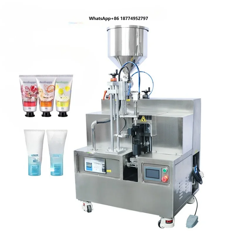 ZONESUN ZS-FS002 Semi Automatic Ultrasonic Aluminum Honey Grease Plastic Soft Tube Filling Sealing Machine