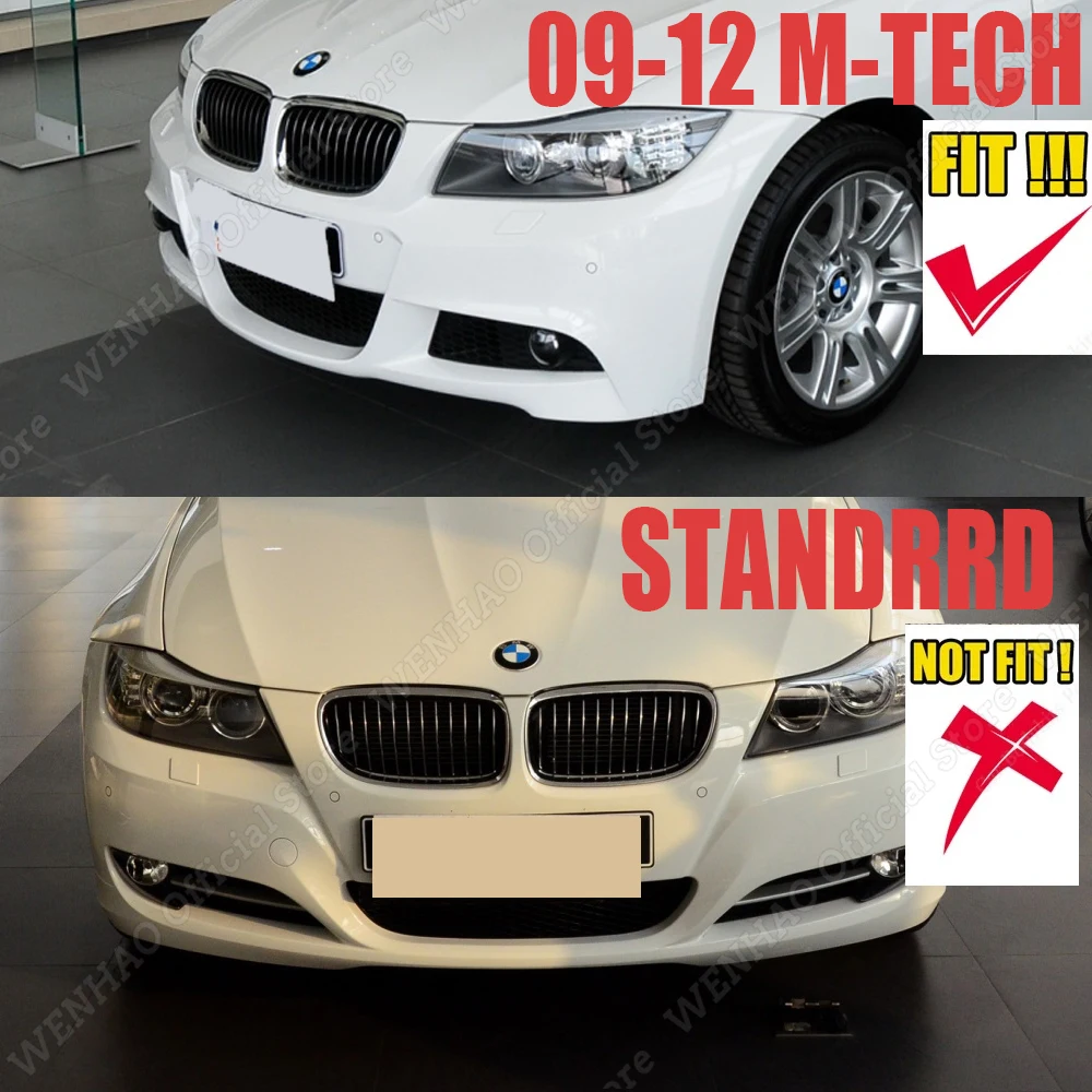 For BMW E90 E91 M Sport Front Bumper Splitter Spoier Diffuser 320i 330i 330d 335Xi Fog Lamp Grille Trim 2009-2012 Bodykits