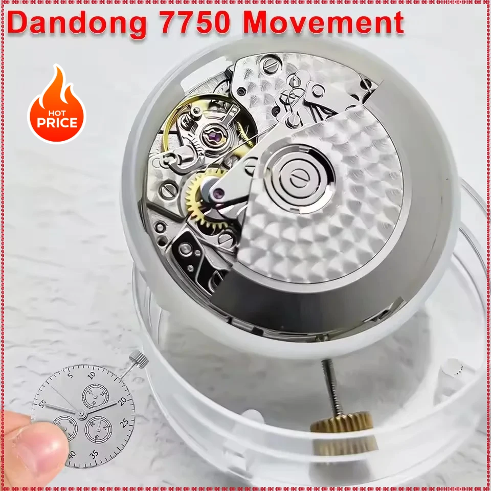 

Механизм Dandong 7750, клон механического хронографа, модифицированный часовой механизм, аналог ETA 7750, высокоточный клон, 2026