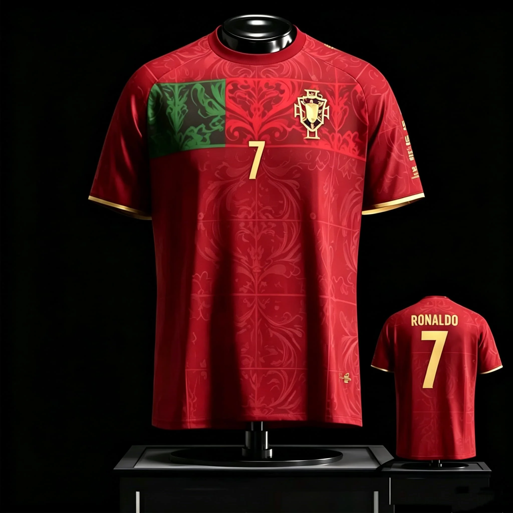 Cristiano Ronaldo Portugal Trikot Top Herren T-Shirt Damen T-Shirt Jungen Top Kinder Eltern-Kind Schnelltrocknend Kurzarm Kinder T-Shirt