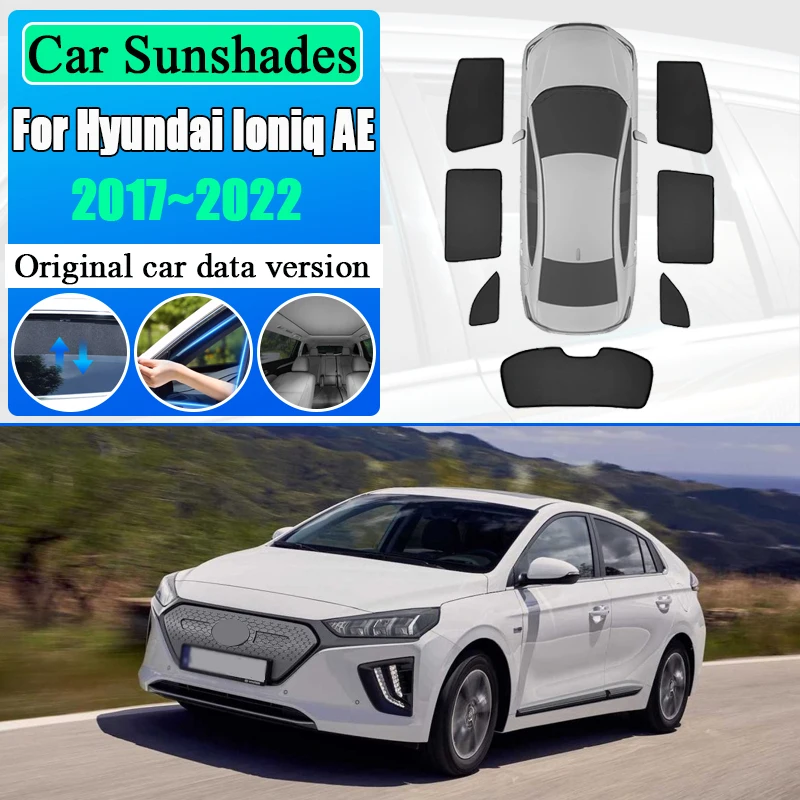 

Car Mesh Sun Shades For Hyundai Ioniq AE Accessories 2017 2018~2022 Magnetic Sunshade Windshield Side Window Auto Visor Tools
