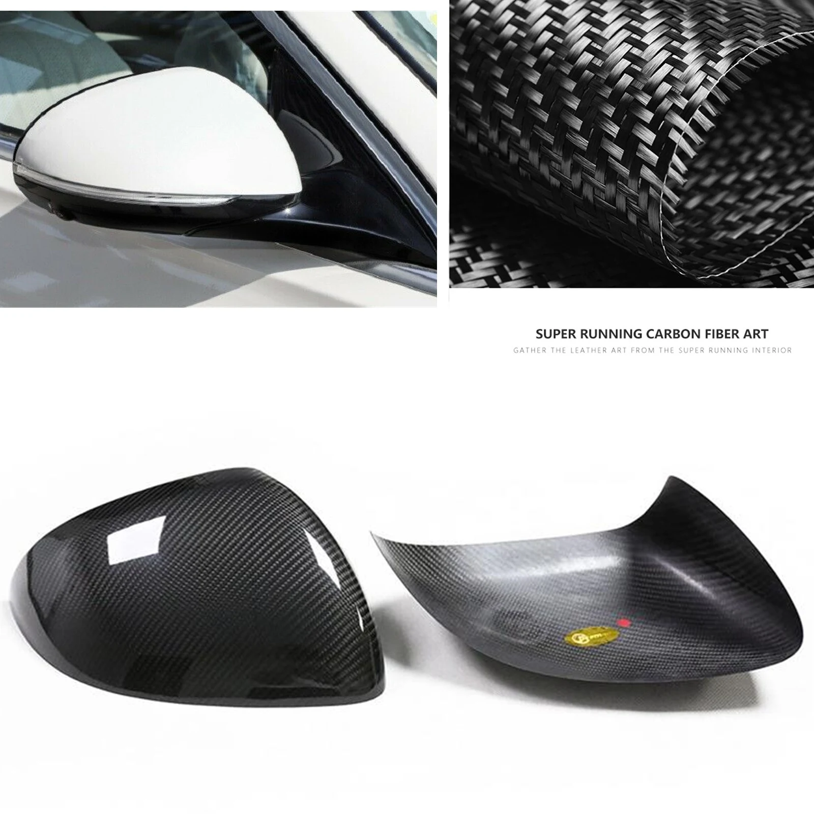 

For Mercedes Benz C-Class W206 S-Class S400L W223 2021 Dry Carbon Fiber Mirror Cover Add On Car Rear View Cap Rearview Shell Kit