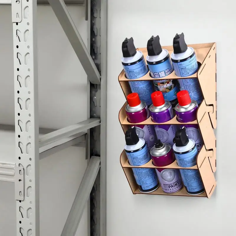 Paint Rack Organizer 3-Layer Paint Bottle Organizer Spray Paint Rack 9-Can Paint Can Holder Spray Paint Holder For Aerosol Cans