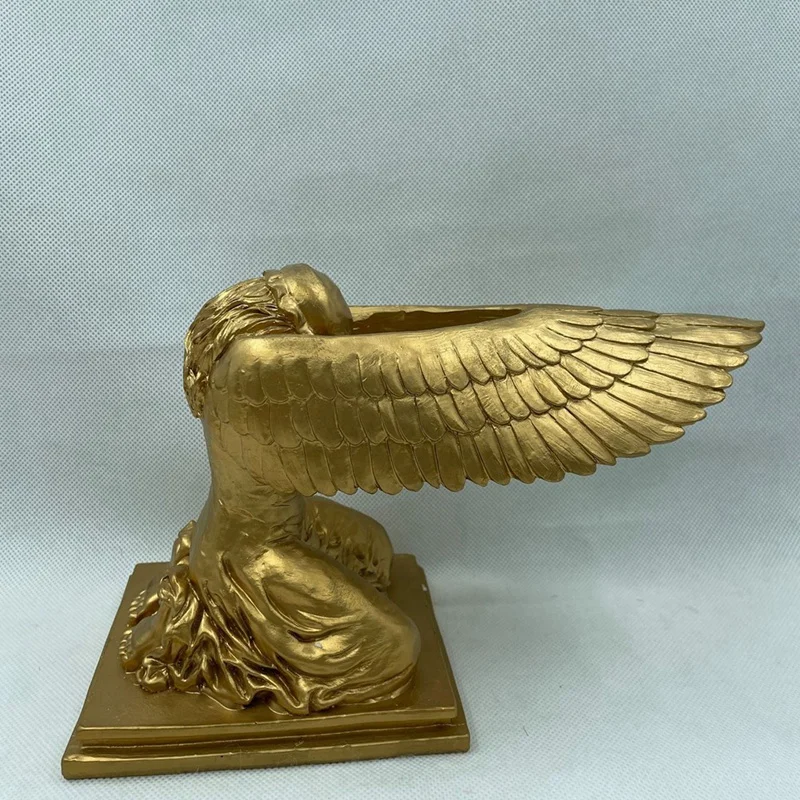 

Angel Wing Nordic Praying Figure Statue Living Room Desktop Decoration Ornaments Figure Statue Angel Golden Wing