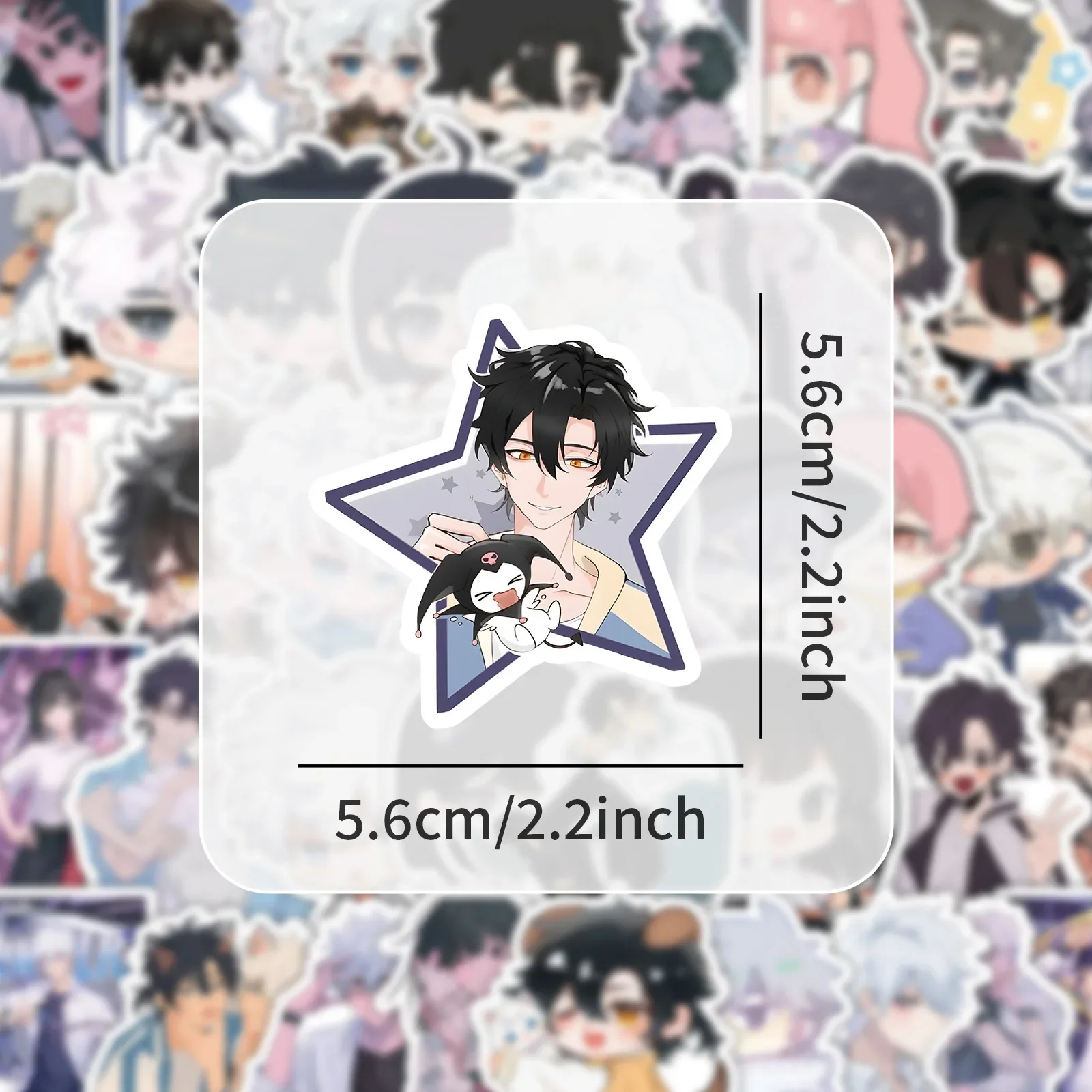 10/64 قطعة رابط انقر لطيف الكرتون أنيمي الكتابة على الجدران ملصق شخصية الموضة الشارات لأجهزة الكمبيوتر المحمول الهاتف الأمتعة ملصق مضاد للمياه