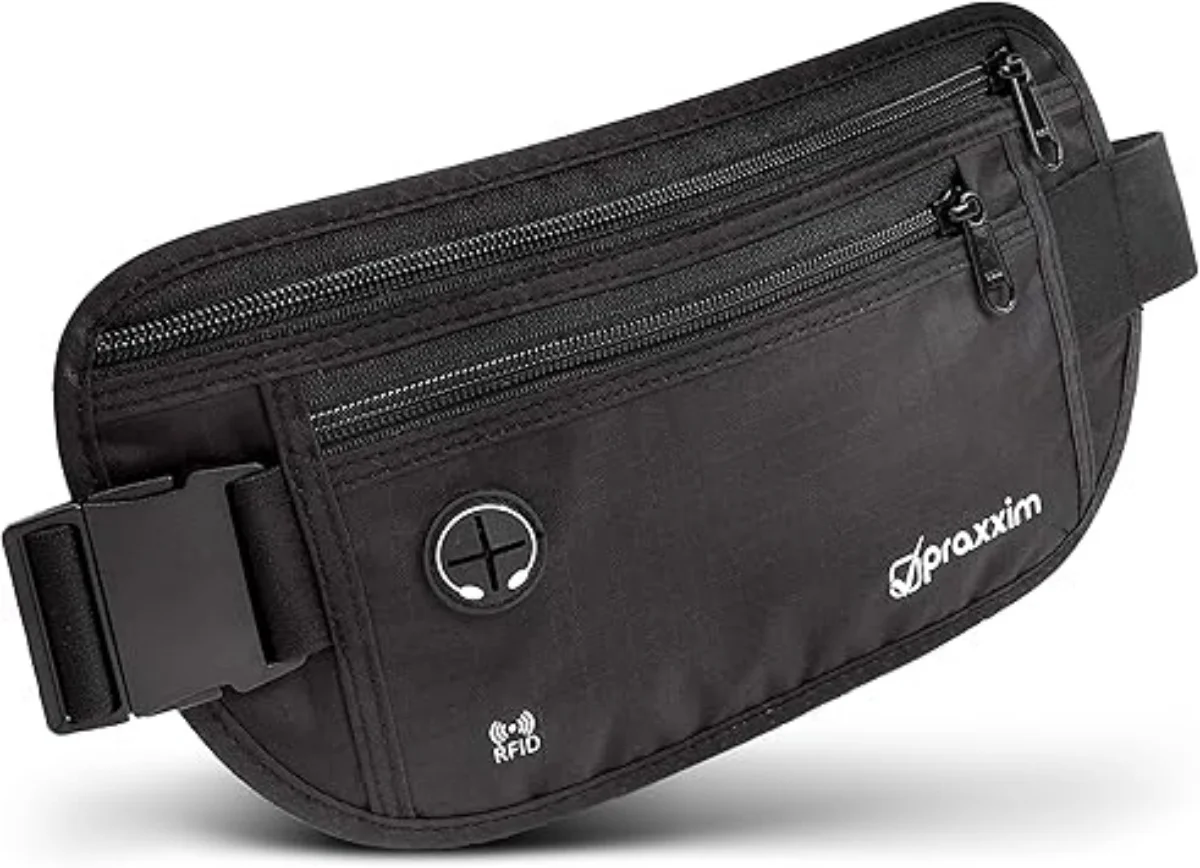 The fanny pack to travel-THEFT SAFE with RFID protection-Extra flat fanny pack under clothes portable-hip bag