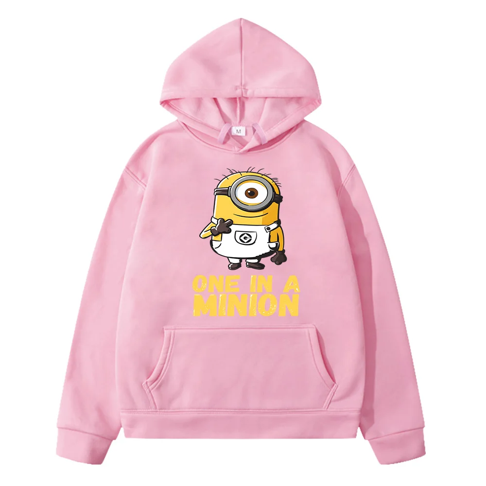 Cartoon One in A Minions Kids Hoodies Printing Hoodies Kawaii Girls/Boys Winter Hooded Pullovers Sudaderas Tops Cute Sweatshirts