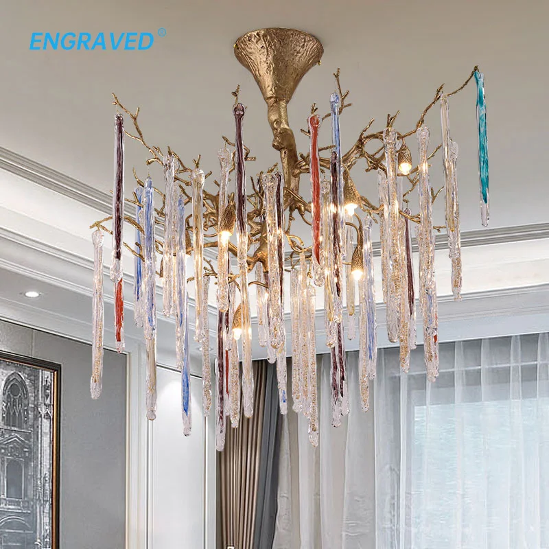 

Art Fan All Copper Ceiling Chandelier Post Morden Round New Style High Class Living Room Original Branch Bedroom Lamp