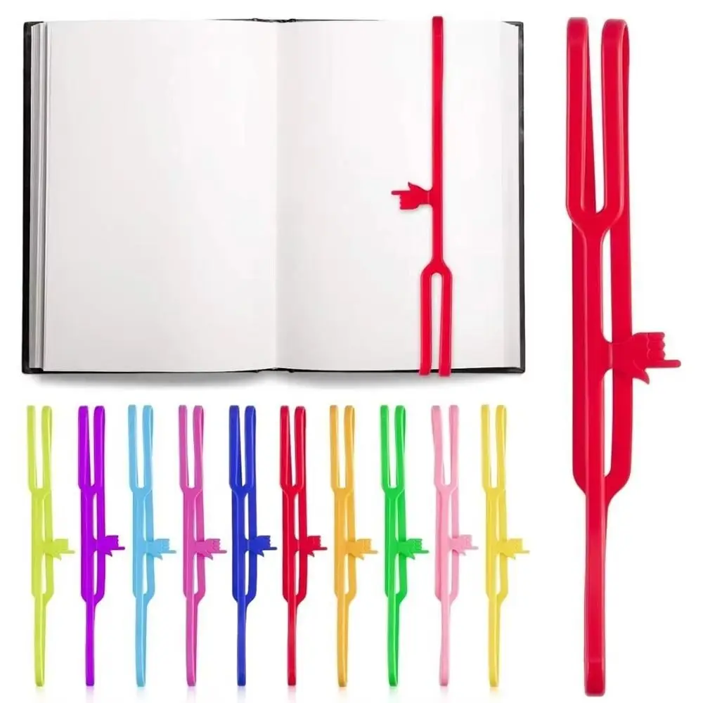 Marcapáginas retráctil para dedo, vendaje Flexible de silicona, marcas de paginación, marcador de dedo elástico Multicolor, 3 uds.