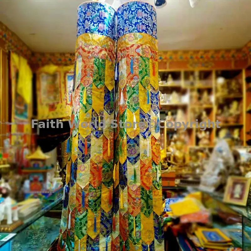 2M Buddhist Buddhism Item decoration Hanging suspended ceiling curtaina Auspicious Buddha streamer flag altar for monks temple