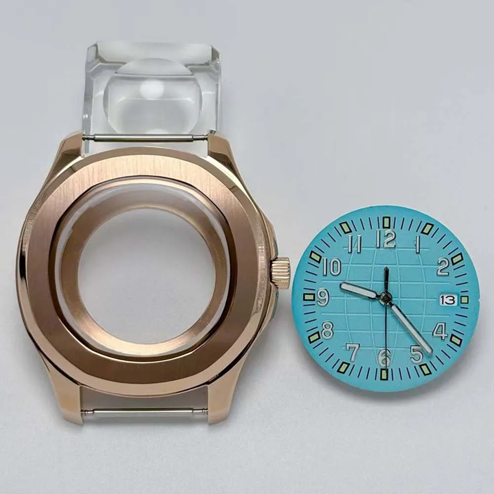 42mm NH35 Water-Resistant Mineral Glass Rose Gold Case And 31.5mm Dial Are Suitable For NH35 Movement Watch Accessories