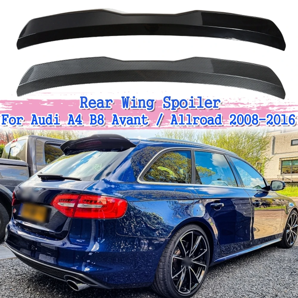 RS4 Roof Spoiler for Audi A4 B8 Avant / Allroad 2008-2016 ABS Plastic Spoiler Rear Wing Car Tail Wing Decoration A4 B8 Allroad