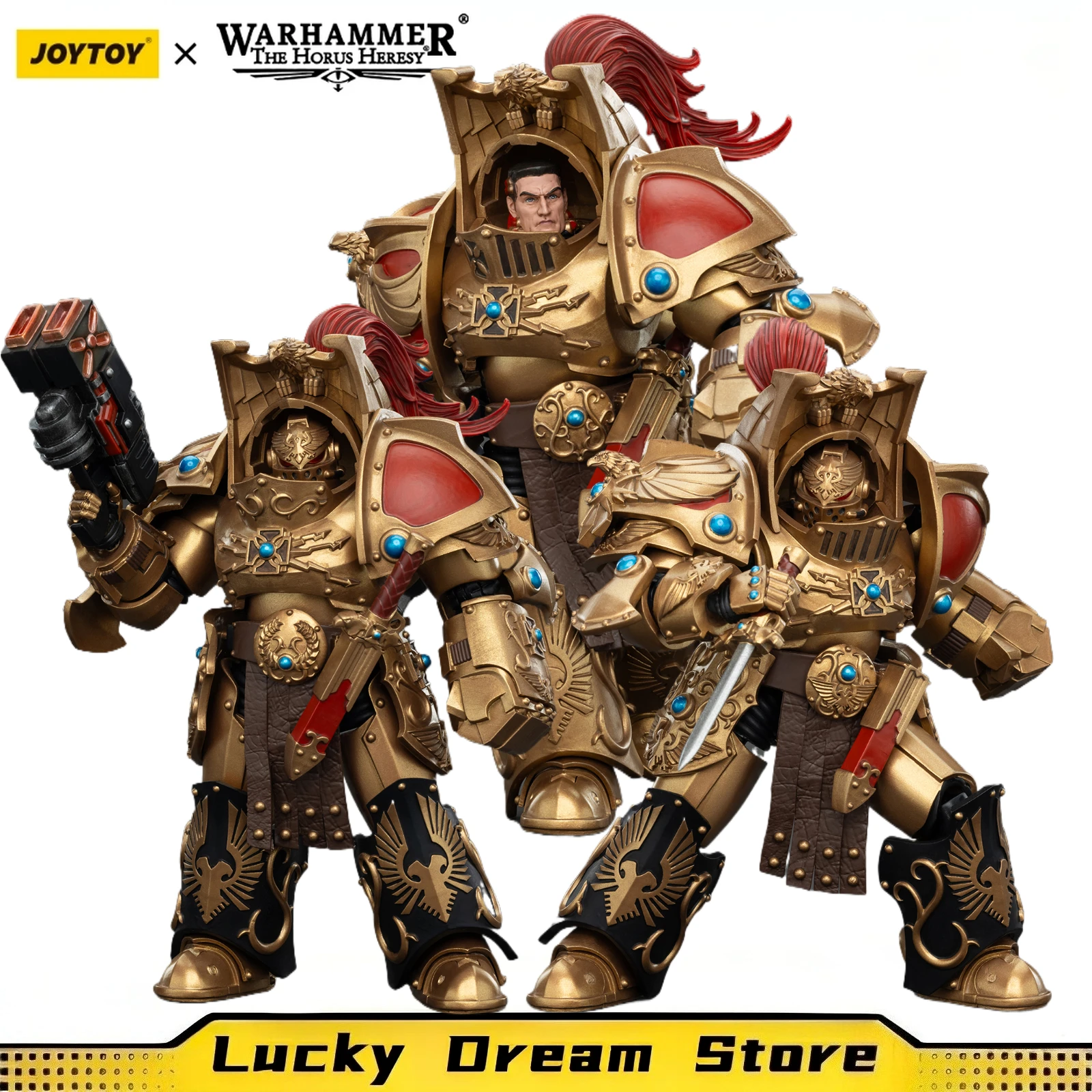 【JOYTOY】Warhammer 40K The Horus Heresy Legio Custodes Aquilon Terminator Squad modelo 1/18 figura de acción de juguete