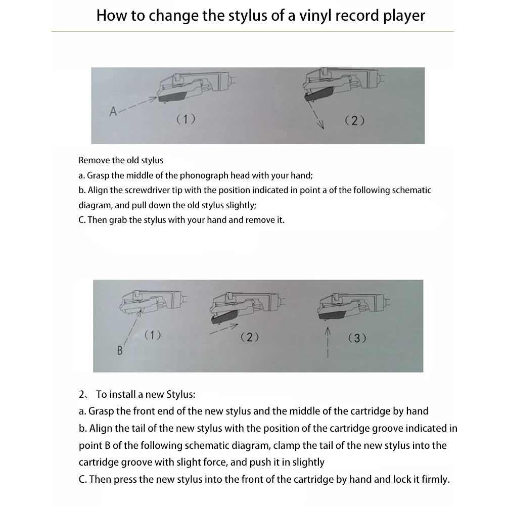 3 buah jarum pemutar rekaman Stylus pengganti untuk LP meja putar Phonograph perekam pemutar gramofon Aksesori