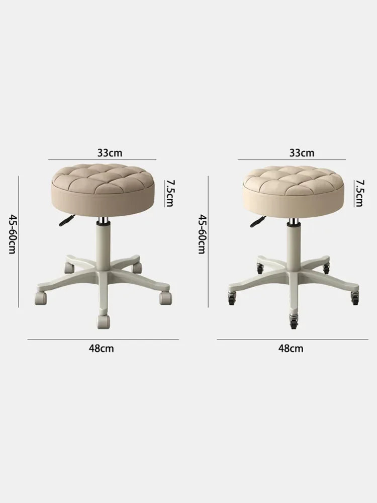 Professional Barber Beauty Salon Chair Pedicure Stool Rotating Lifting Hair Barber Chairs, Home Furniture Round Wheel Stools