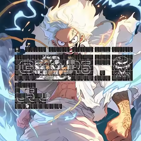 Luffy theme Anime keycap mechanical keyboard 126 keys Cherry PBT custom keycap PC gaming keyboard cross axis anime gift collect