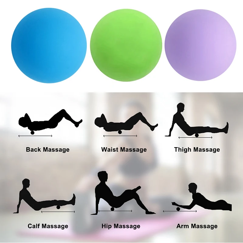 Massage Lacrosse Ball For Shoulders Neck Back Foot Plantar Fasciitis Body Deep Tissue Trigger Point Muscle Knots Yoga Myofascial