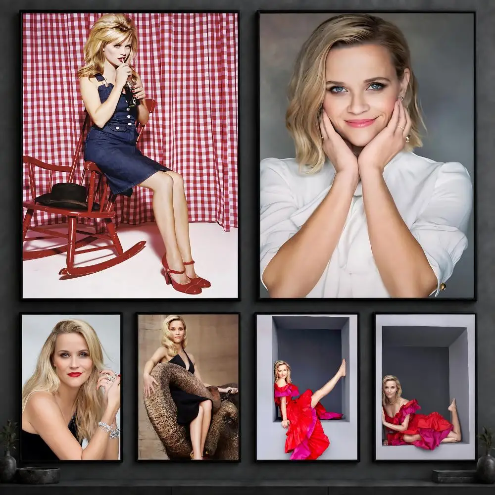 Celebrity R-Reese WitherspoonS Poster Art  Self-Adhesive No Glue Residue Wall Decor for Bedroom Living Room