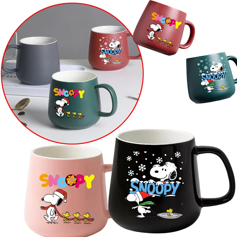 

Snoopy Children's Breakfast Milk Mug Anime White-collar Office Drinking Water Coffee Cup Student Dormitory Beverage Water Cup