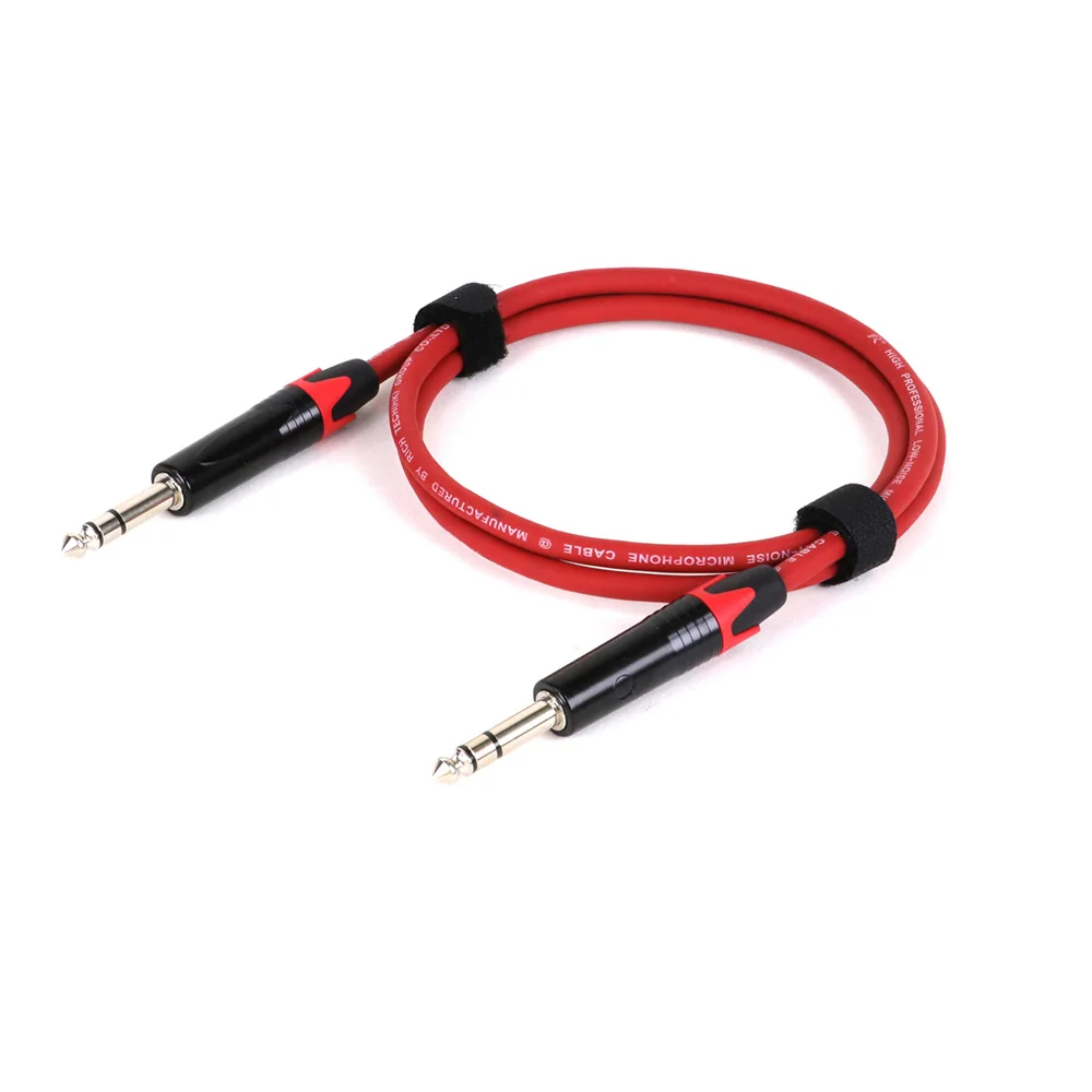 1/4 TRS Jack 6.35mm Stereo to Male Jack with Shielded Audio Extension Cable for Speaker Amplifier AMP Studio Mixer