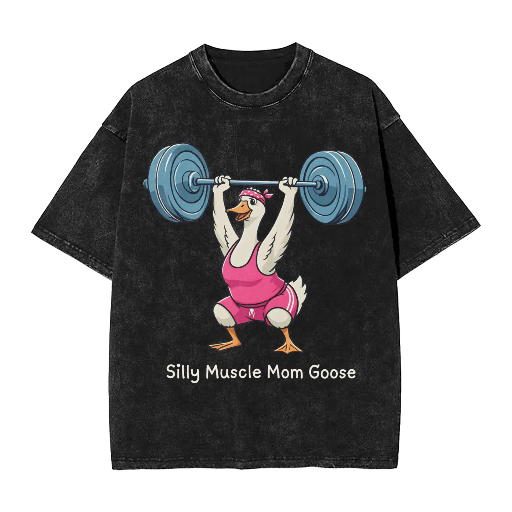 Muscle Mommy Silly Goose T-Shirt for Men  Crazy Pure Cotton Tee Shirt Crew Neck Short Sleeve T Shirt Gift Idea Clothing