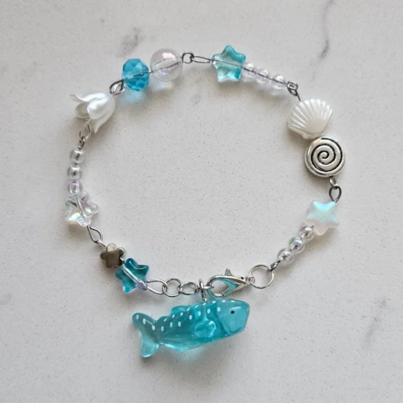 Handmade Whale Shark Shell Star Jewelry Beaded Bracelet Y2K Ocean Star Fashion Charm Bracelet