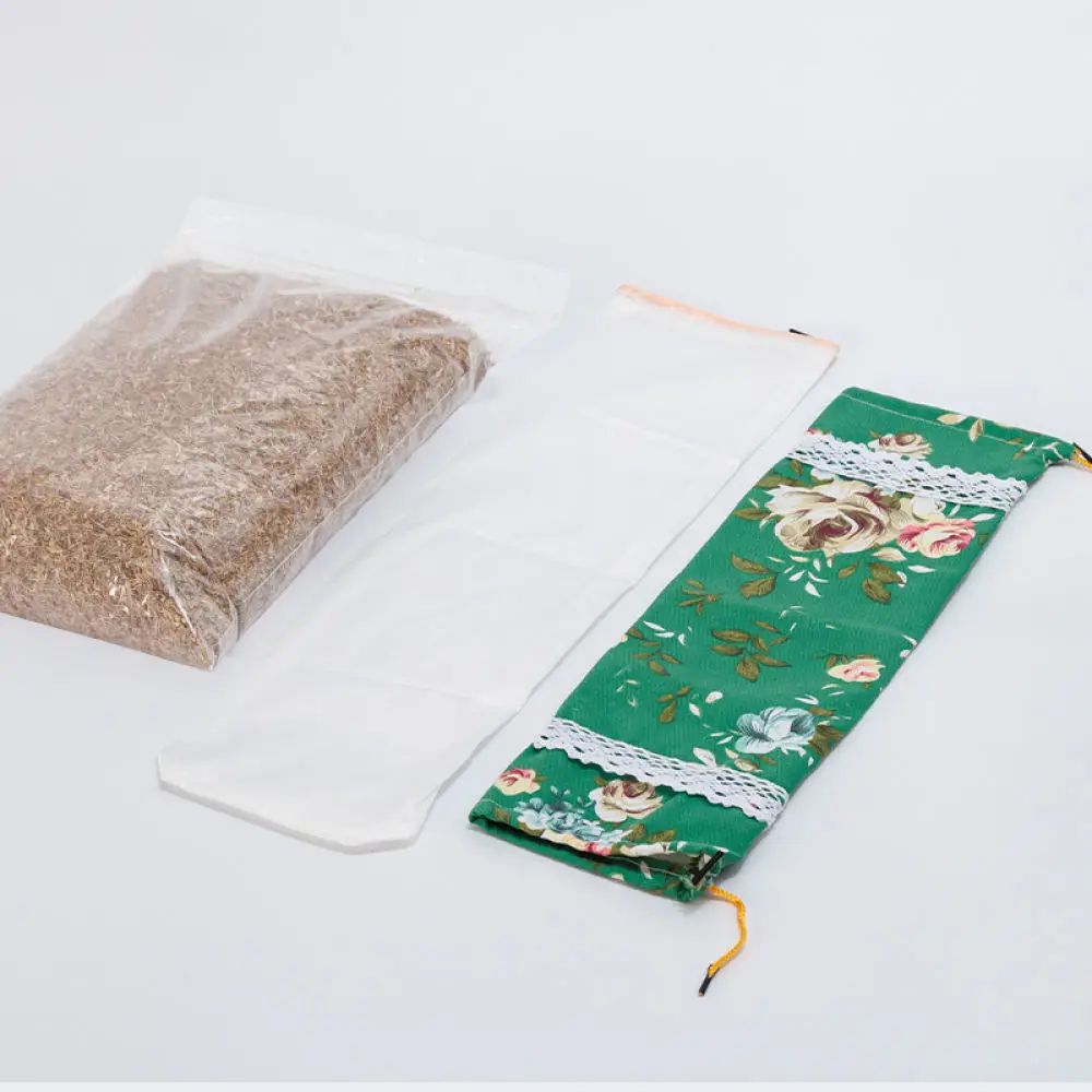 Herbal Wormwood Cylinder Pillow DIY Kit Neck Pain Relief Cervical Support Traditional Fabric Massage Health Care Bedding