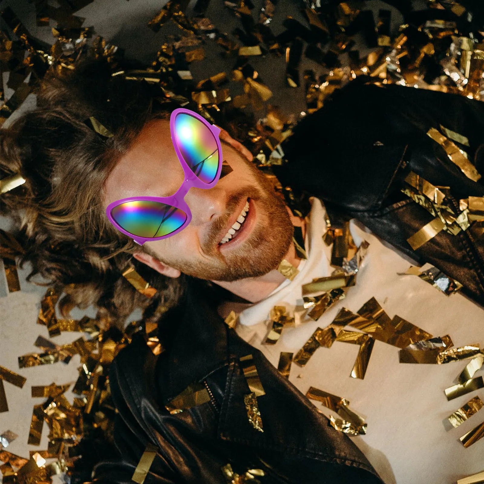 1 par de óculos engraçados para adultos, óculos de fantasia, cosplay, óculos de sol, festa, foto, acessório, modelagem, óculos, festa de festival