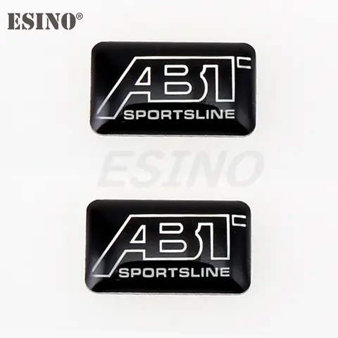 2 x New Design 3D Decorative Car Styling Glue Decals Badges Car Styling Stickers Emblems Custom Motor Decal  for ABT Sportsline