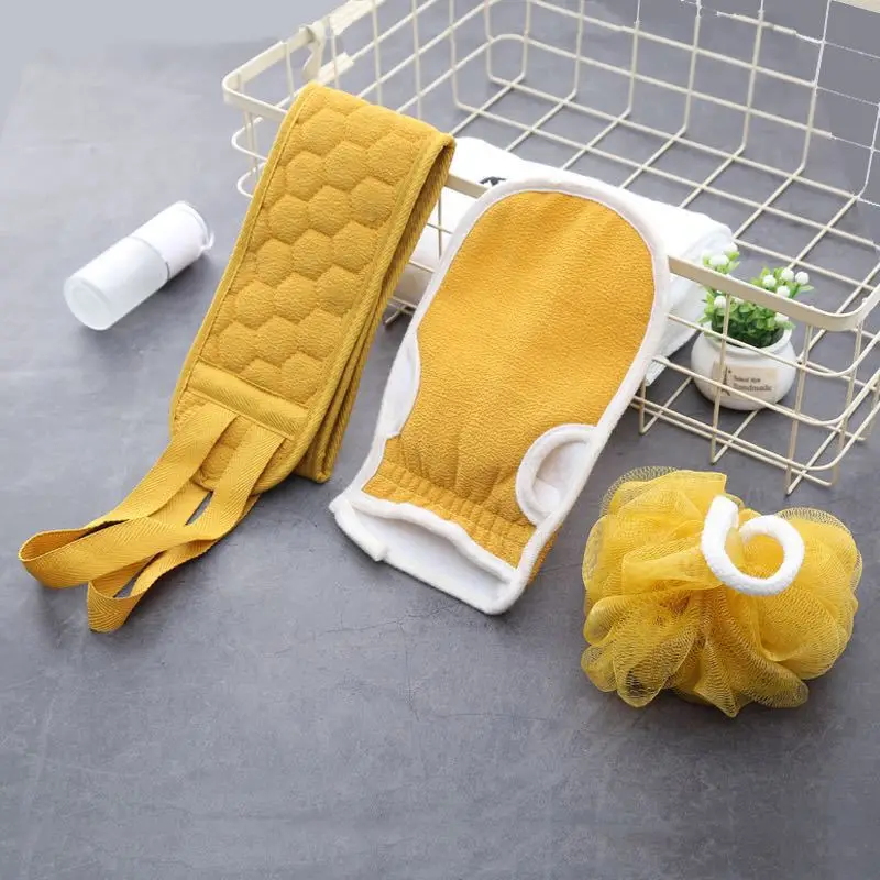 Brosse de bain Double face, outil de nettoyage de douche, épurateur corporel, gants de bain à fleurs, serviette de bain à fort frottement