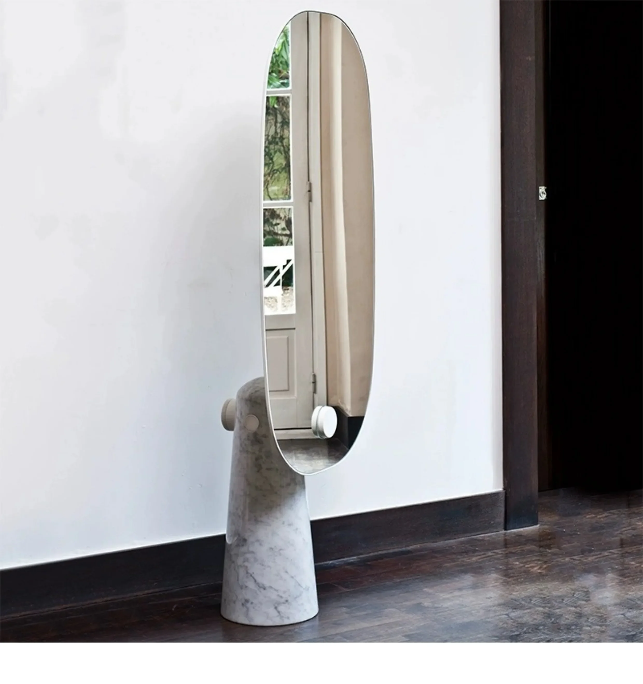 

Французское светлое роскошное мраморное зеркало в полный рост, напольное зеркало, современное простое зеркало в полный рост для гостиной