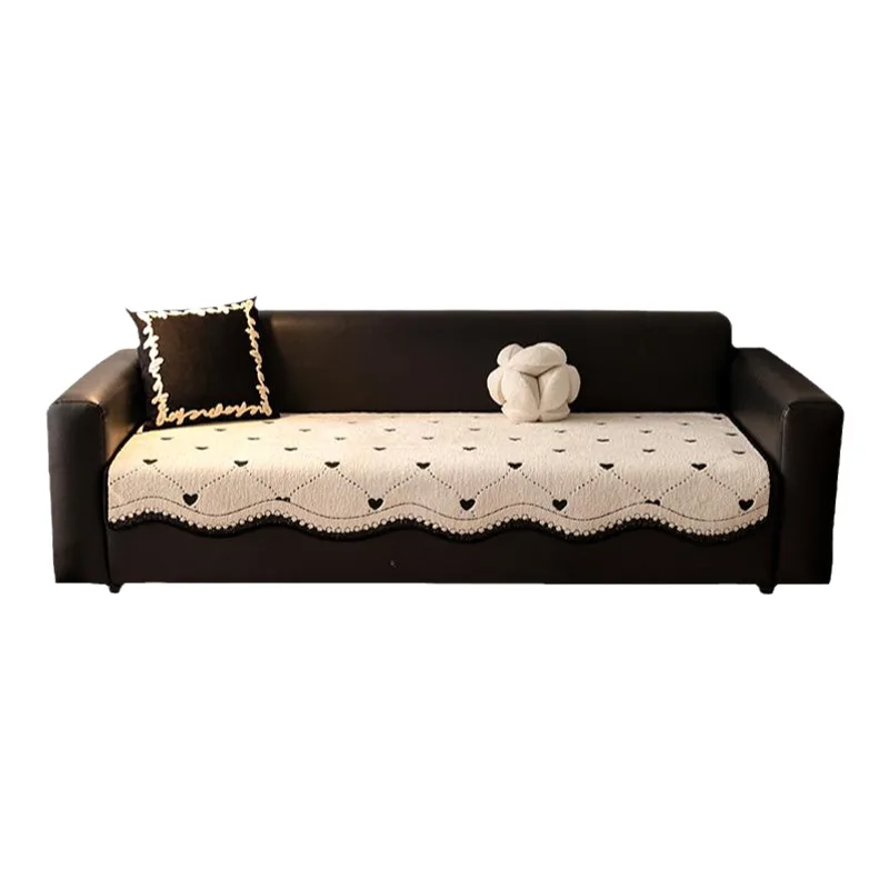 

Half-sided velvet special-shaped sofa cushion autumn and winter one-piece straight non-slip leather sofa cushion