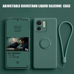 Case for Motorola Edge 40 Invisible Bracket Stand Ring Holder Cover Liquid Silicone Soft Shell for Motorola Edge 40 Case Back