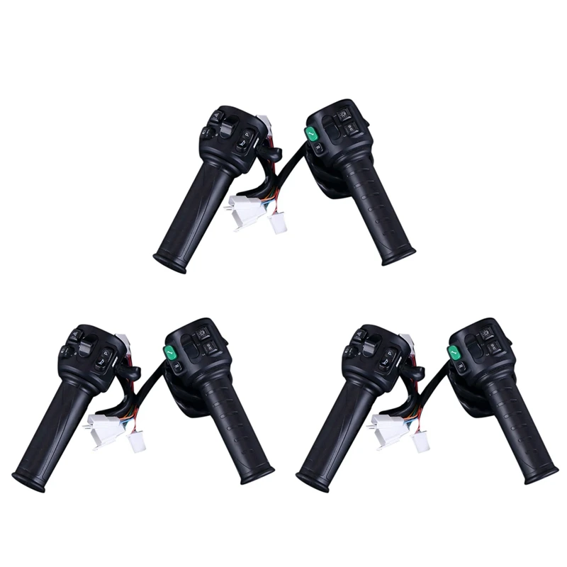 3X Hall Type Twist Throttle Set With Three Speed Gear Reverse Turn Signal Function For Motorcycle E-Scooter Controller