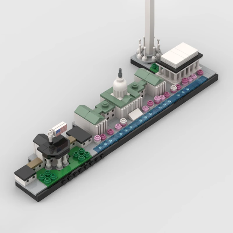 Washington cidade arquitetura skyline blocos de construção modelo famoso vista rua tecnologia tijolos montagem brinquedos presentes das crianças