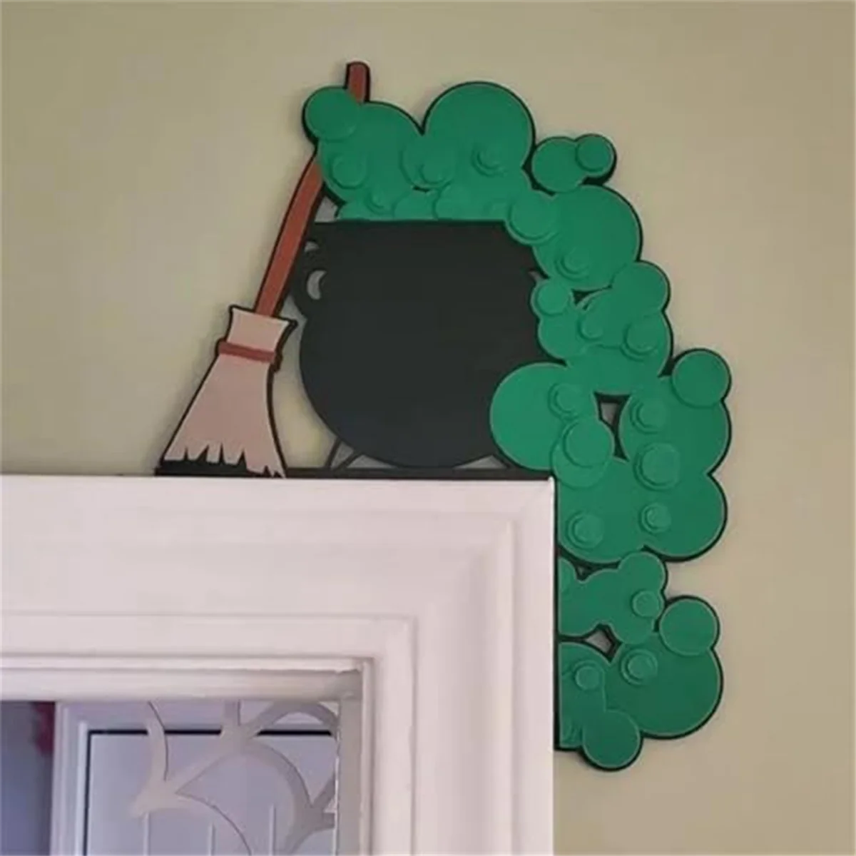 ABJY Décoration de cadre de porte d’Halloween, panneau d’angle de porte d’Halloween, statue de décoration de cadre de porte, A3