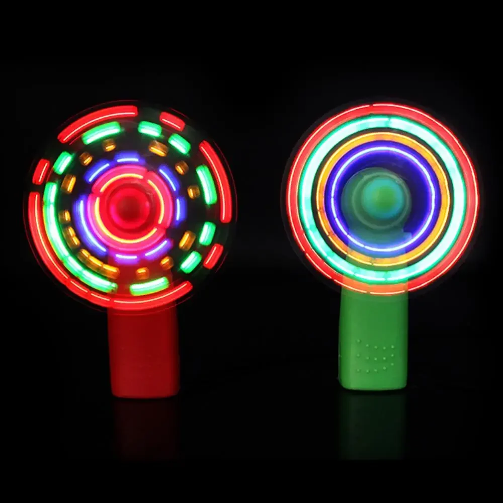 Led brilhante moinho de vento brinquedo piscando iluminar ventilador criança brinquedo presente mini ventilador de refrigeração portátil mudando luz led concerto adereços brinquedos