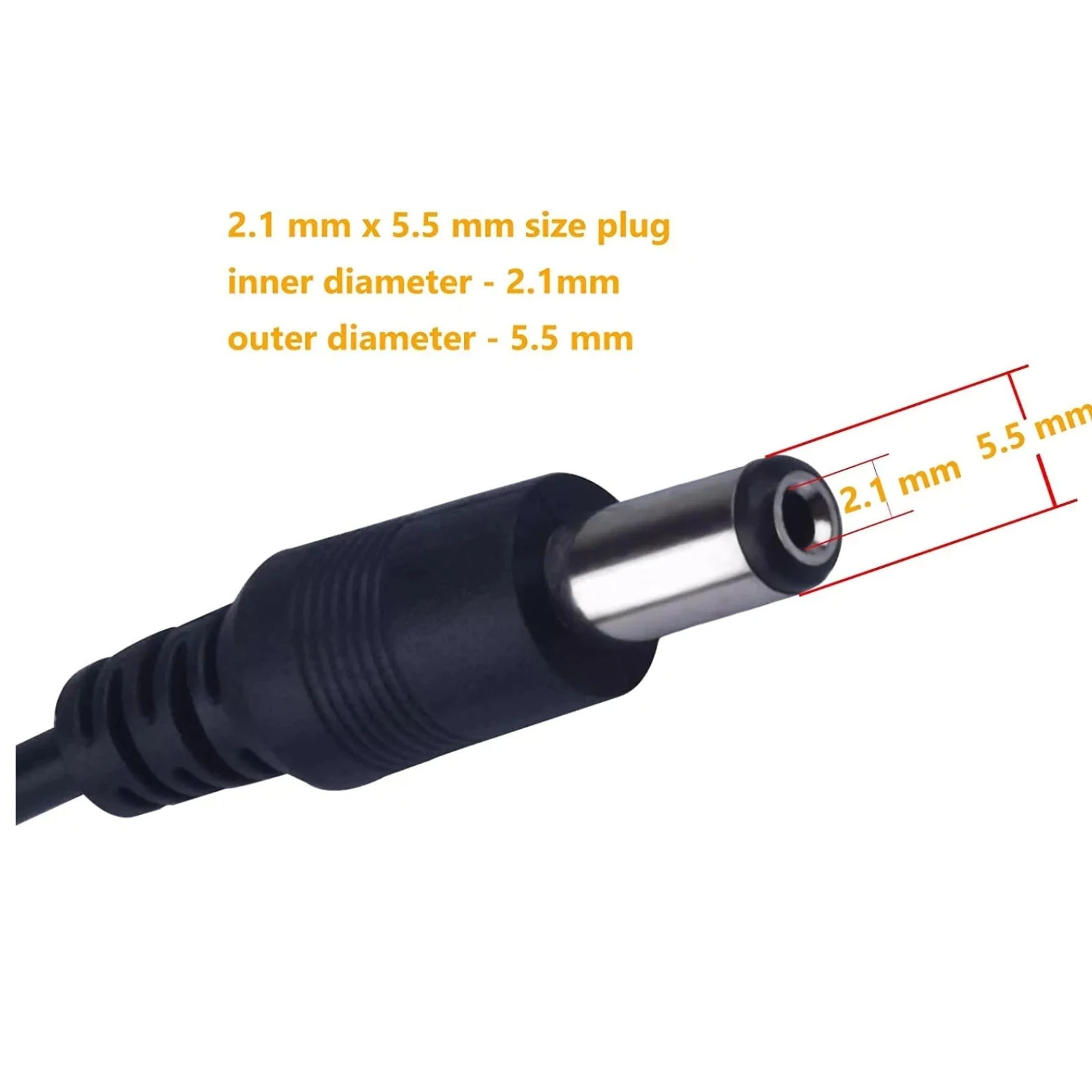 1Pc 5.5mm x 2.1mm 1 Female to 8 Male DC Power Splitter Plug Cable Adapter 12V For CCTV Home Security Camera Accessories