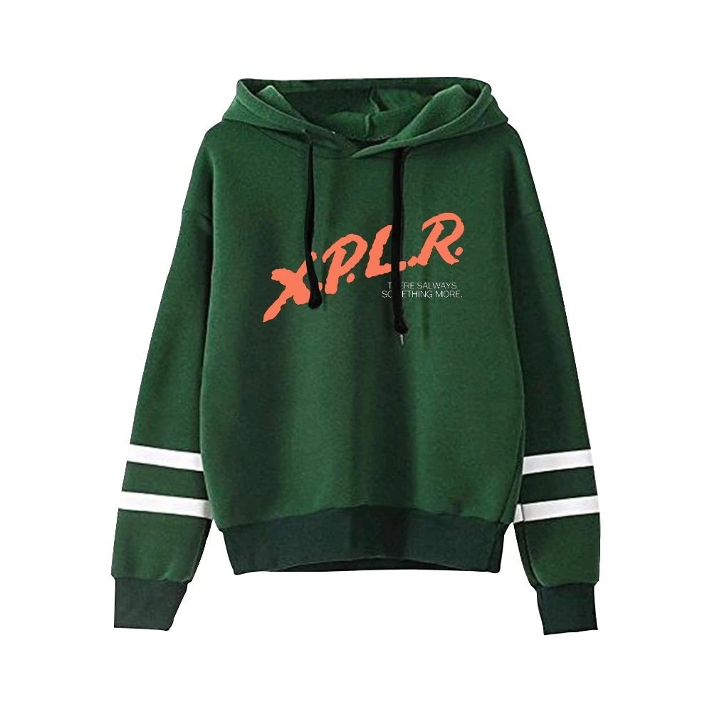 Hoodie unissexo XPLR Sam e Colby Dare Dare, moletom estilo casual, moletom de bolso com barras paralelas, roupas masculinas e femininas