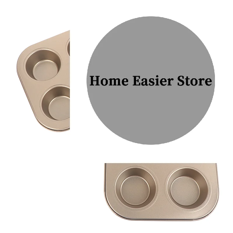4/6/12 Cups Cupcake Pan Muffin Tray Cupcake Mold Muffin Pan Carbon Steel Baking Pan Non Stick Bakeware Microwave Cake Mould