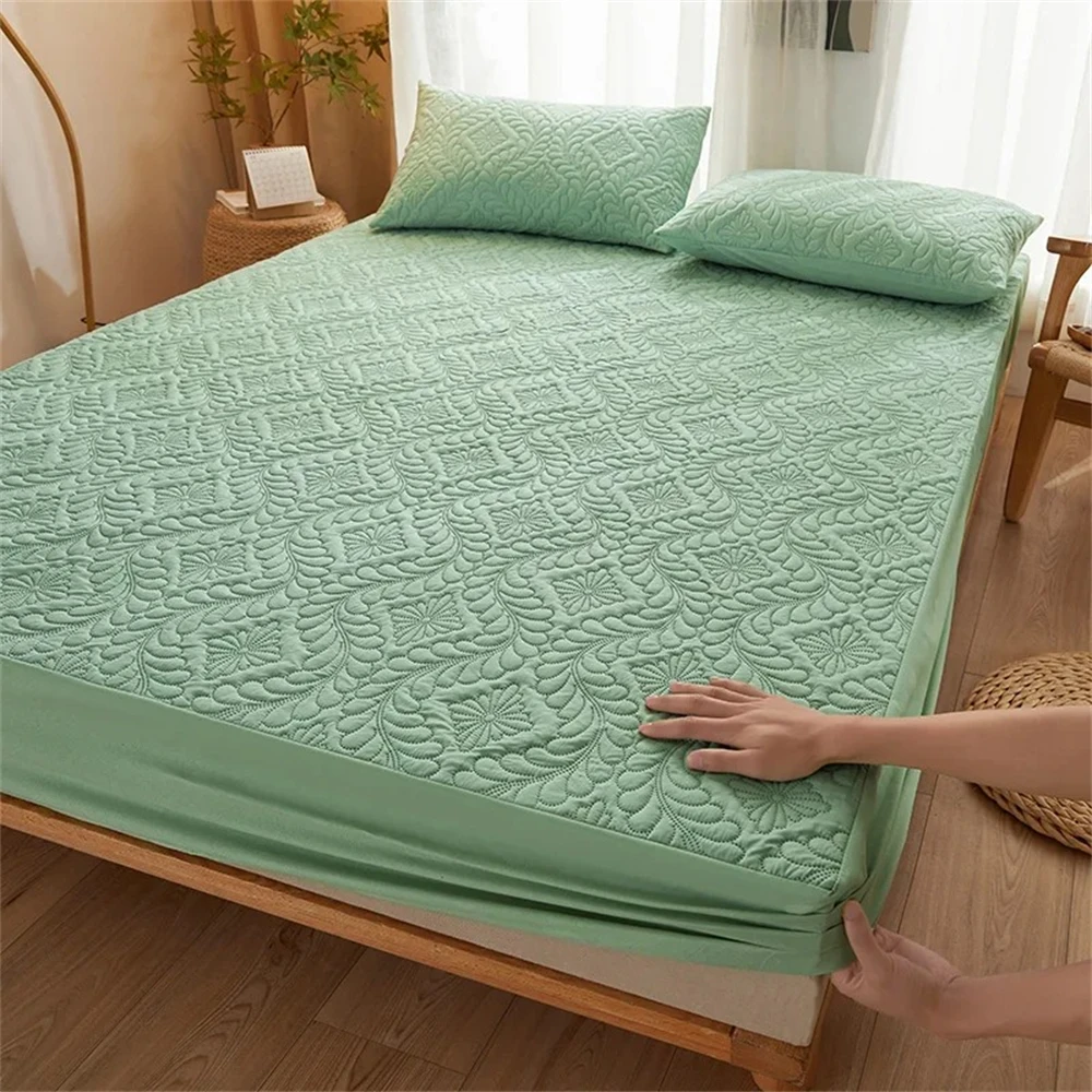 Fodera protettiva per materasso impermeabile Lenzuolo con angoli elastico trapuntato Imbottitura protettiva per letto matrimoniale Lenzuolo con angoli per letto matrimoniale Queen King Size