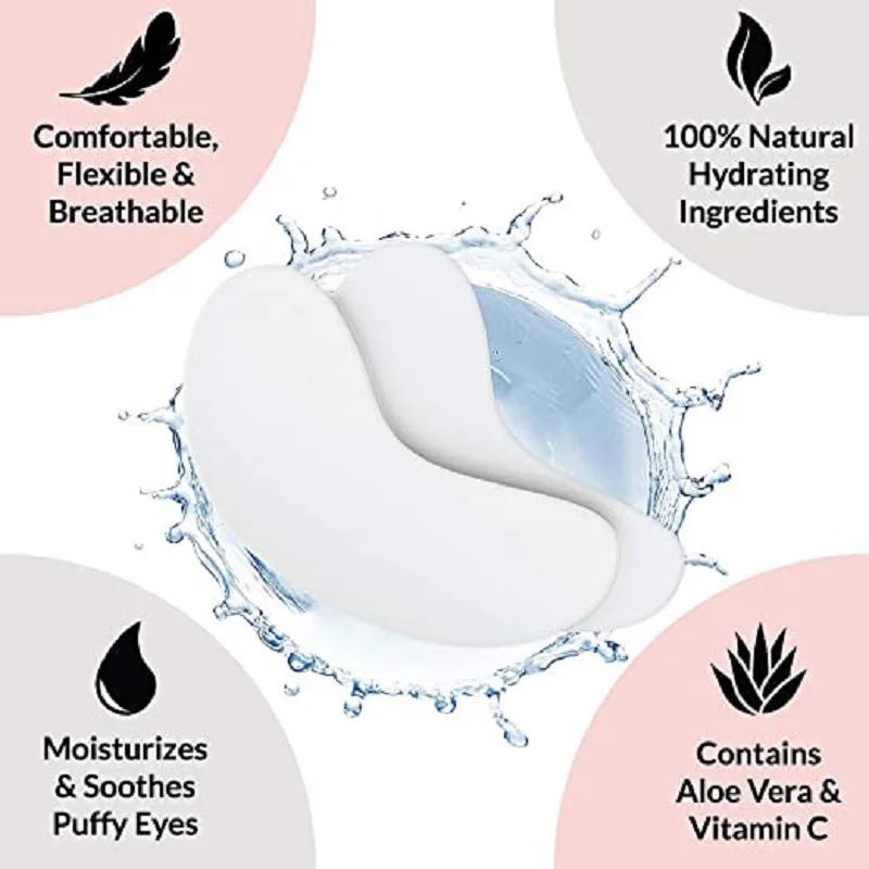 50 paires de patchs pour cils, pour extensions de cils, emballage russe, autocollants en papier sous les yeux pour extensions de cils