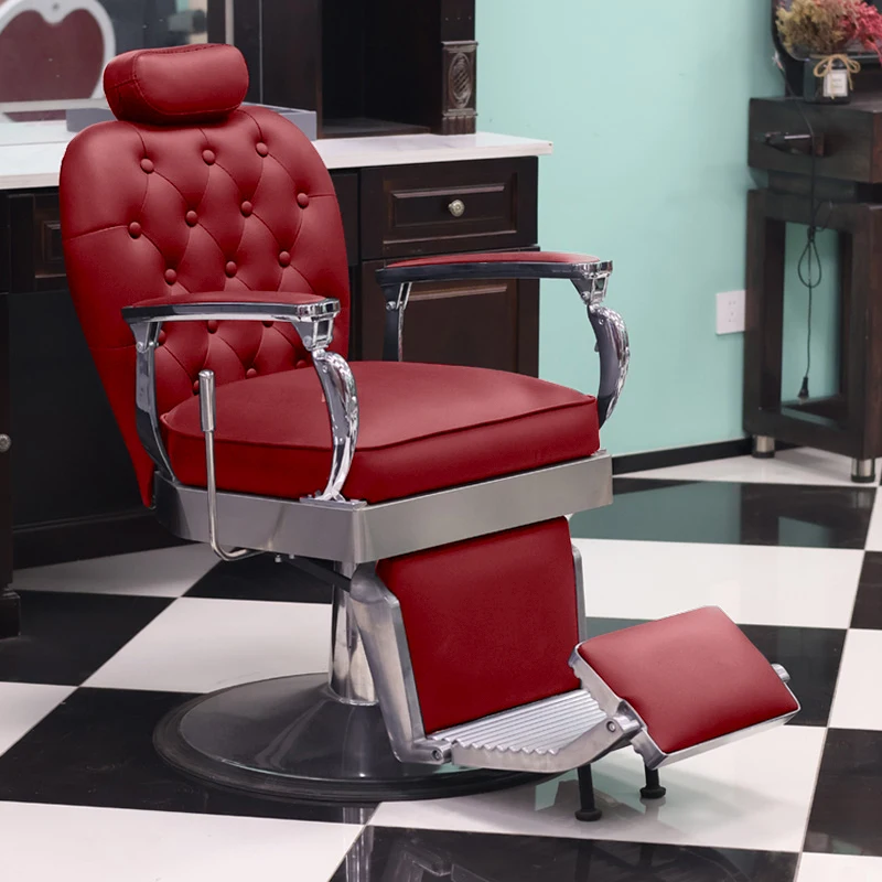 

Vintage Medieval Style Ergonomic Barber Chair Nordic Breathable Luxury Simple Chair Ergonomic Fashion Kapperstoel Hair Furniture