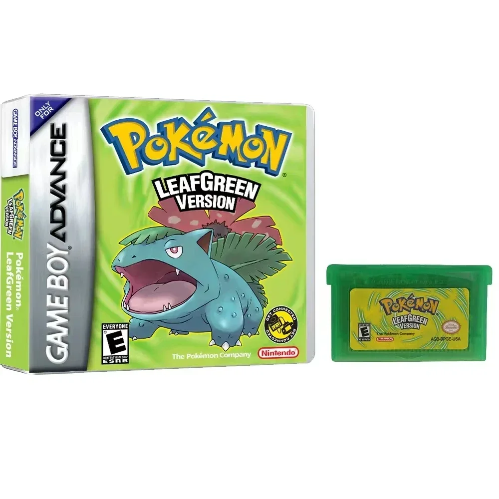 2024 Pokemon Series Emerald FireRed Leafgreen Ruby Sapphire 5 Versions GBA Game in Box for 32 Bit Video Game Cartridge No Manual