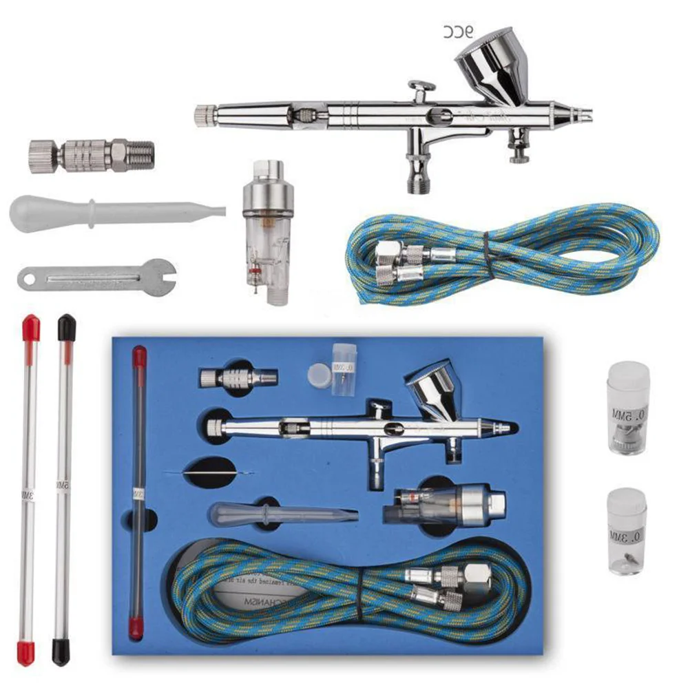Kit aerografo 180K Trigger per nail art Decorazione torte Pittura Compressore portatile Mini kit aerografo leggero
