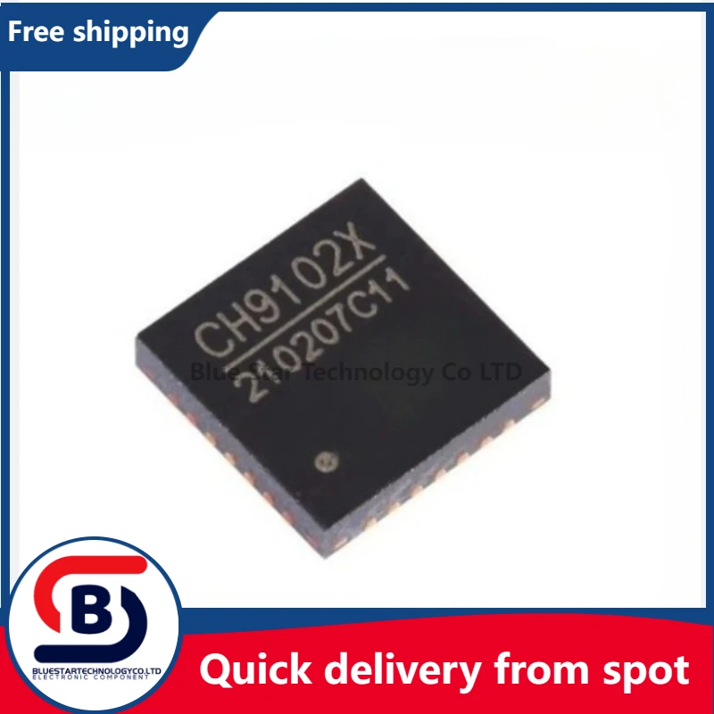 Free Shipping 10pcs-50pcs CH9102X QFN-28 Best quality Chip In stock!