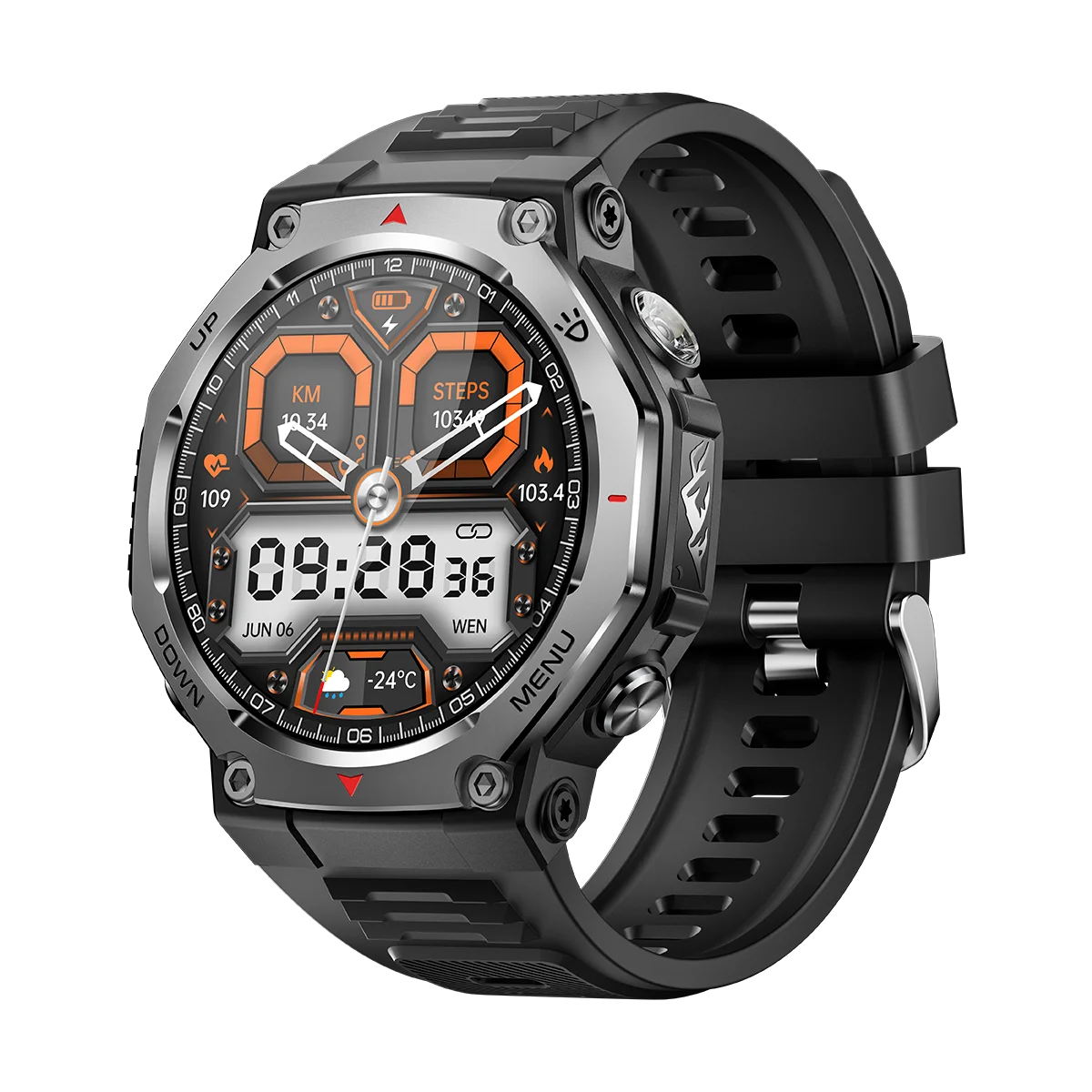 

BL KT85 1,43-дюймовый AMOLED-экран: водонепроницаемость 5 АТМ, Bluetooth-вызов, мониторинг здоровья для занятий спортом, подвитые умные часы