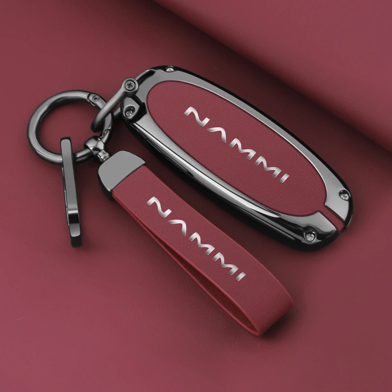 سبائك الزنك + الجلود حافظة مفاتيح السيارة غطاء شل ل دونغفنغ نامي 01 2024 جديد الهندسة عالية المستوى المفاتيح واقية الملحقات