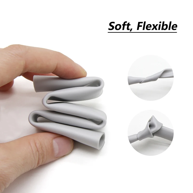Grey 1.7:1 High Temperature Silicone Heat Shrink Tube 0.8/1/2/3/4/6/8/10/12/20mm Insulated Shrinkable Protect Wire Cable Sleeve