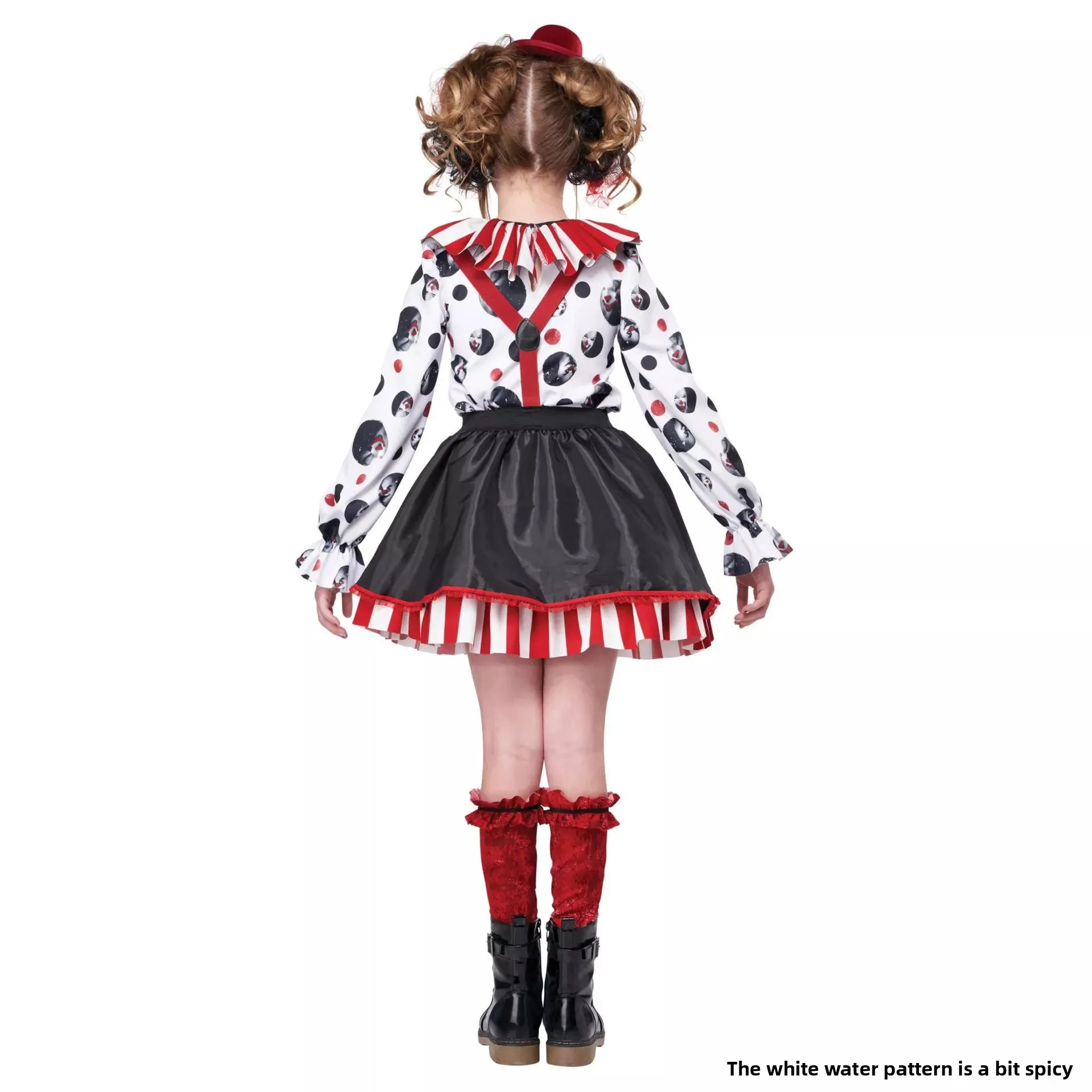 Costume da clown per bambini Performance Par Costume da spettacolo per festival per ragazze Costume da Halloween Palcoscenico etnico tradizionale...